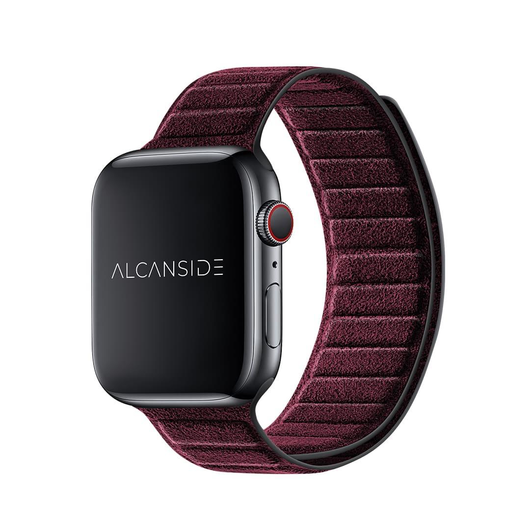 Alcantara Apple Watch Band - Wine Red - 42/44/45/46mm & Ultra (49mm)