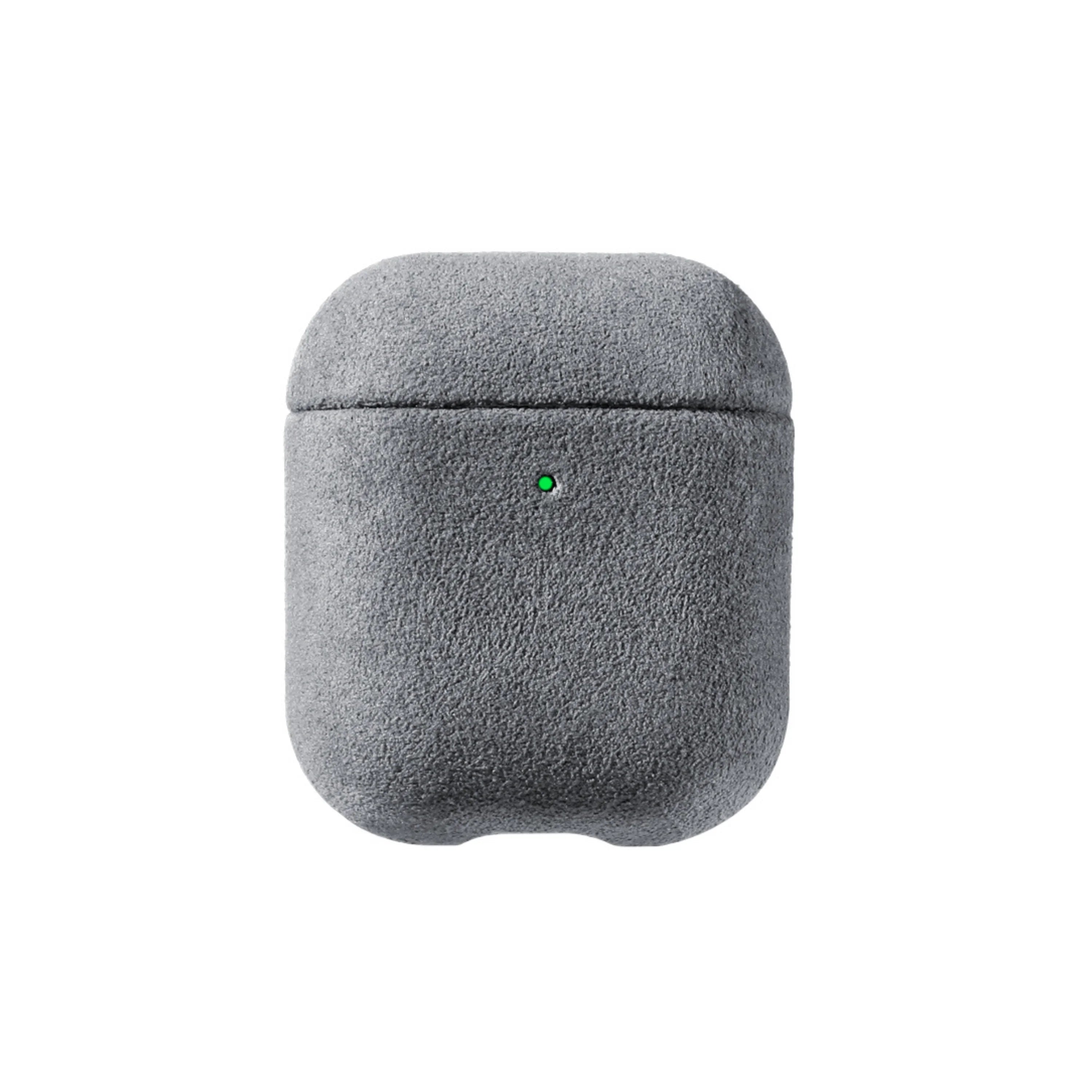 AirPods 1/2 Gen Alcantara Hoesje - Nardo Gray