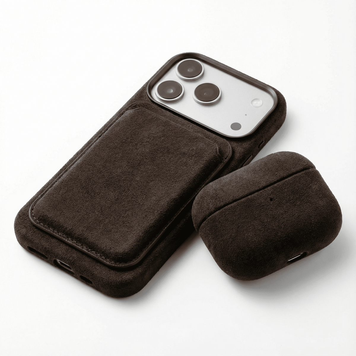 AirPods Pro (2nd Generation) Alcantara Case - Chocolate Brown - Alcanside