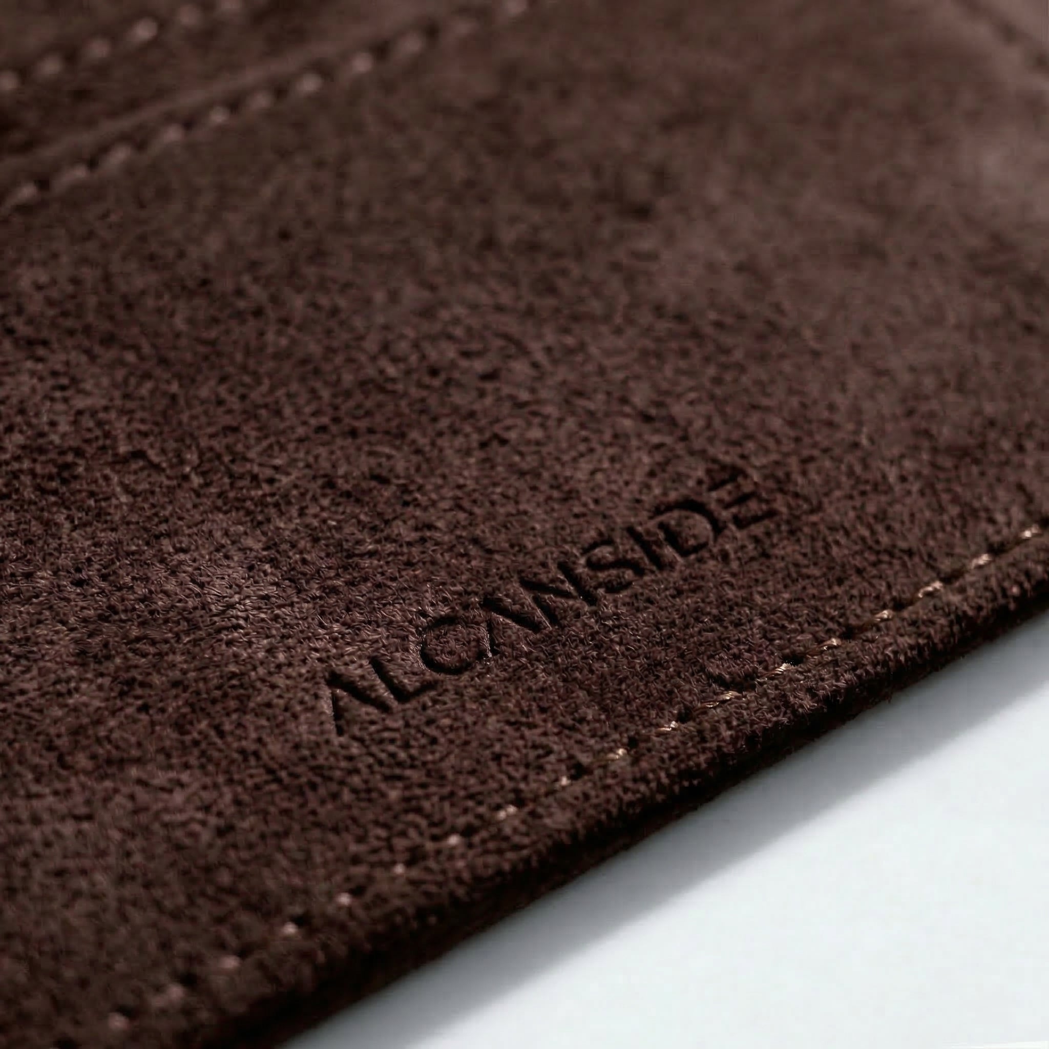 Alcantara Card Wallet - Chocolate Brown - Alcanside