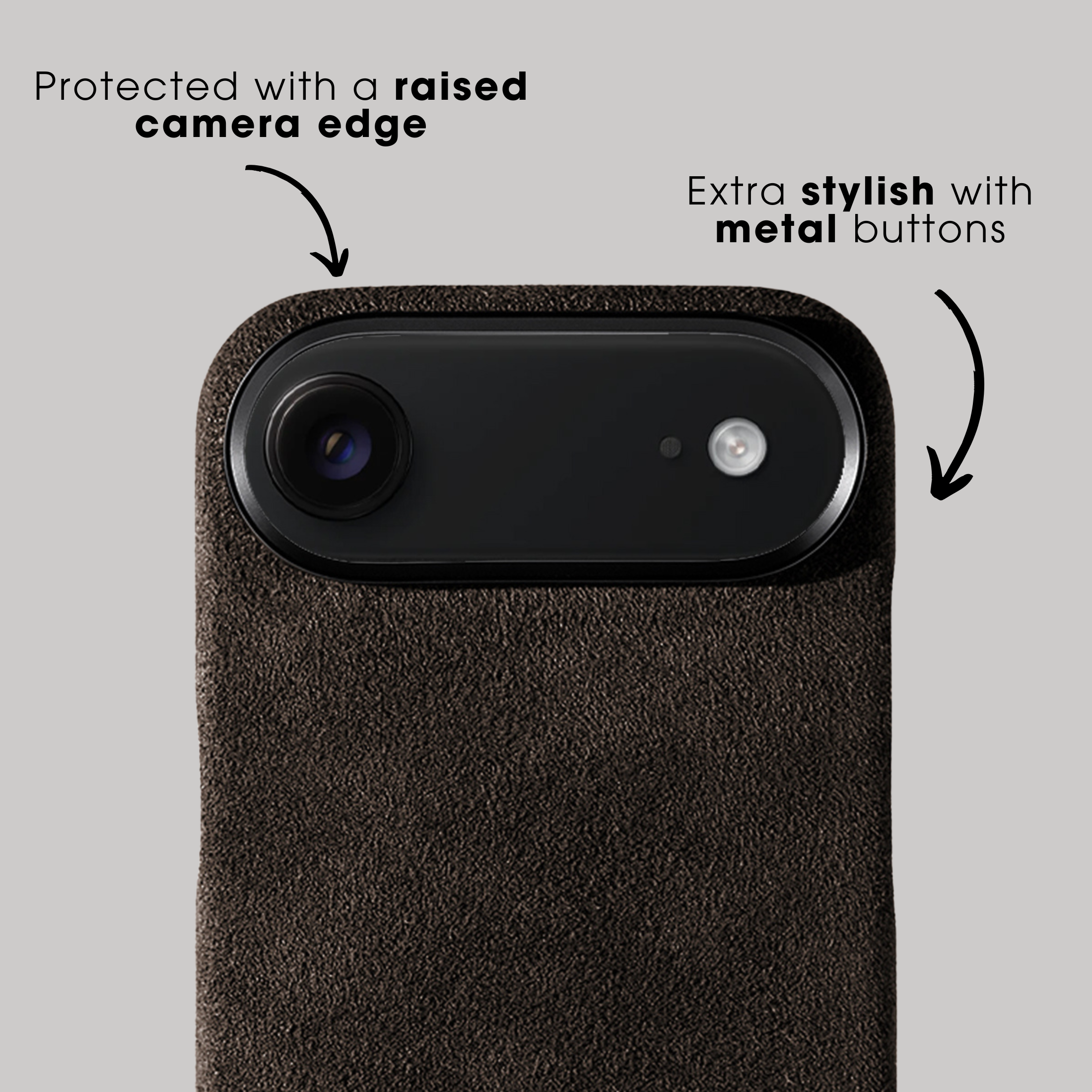 iPhone 17 Air - Alcantara Case - Chocolate Brown