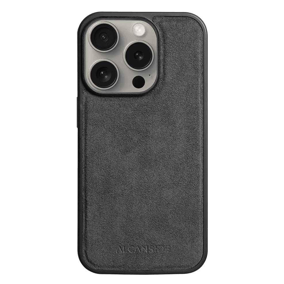 iPhone 15 Pro Max - Alcantara Case With MagSafe Magnet - Space Grey - Alcanside
