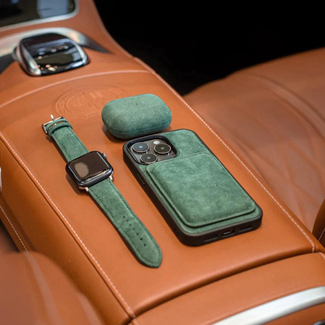 iPhone 13 Pro - Alcantara Back Cover - Midnight Green - Alcanside