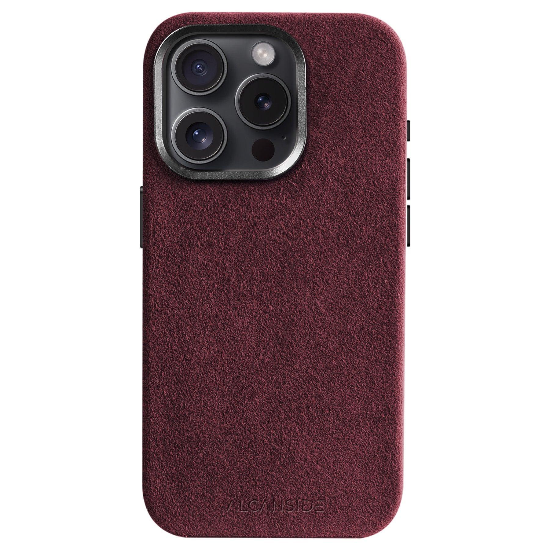 iPhone 15 - Alcantara Case - Wine Red - Alcanside