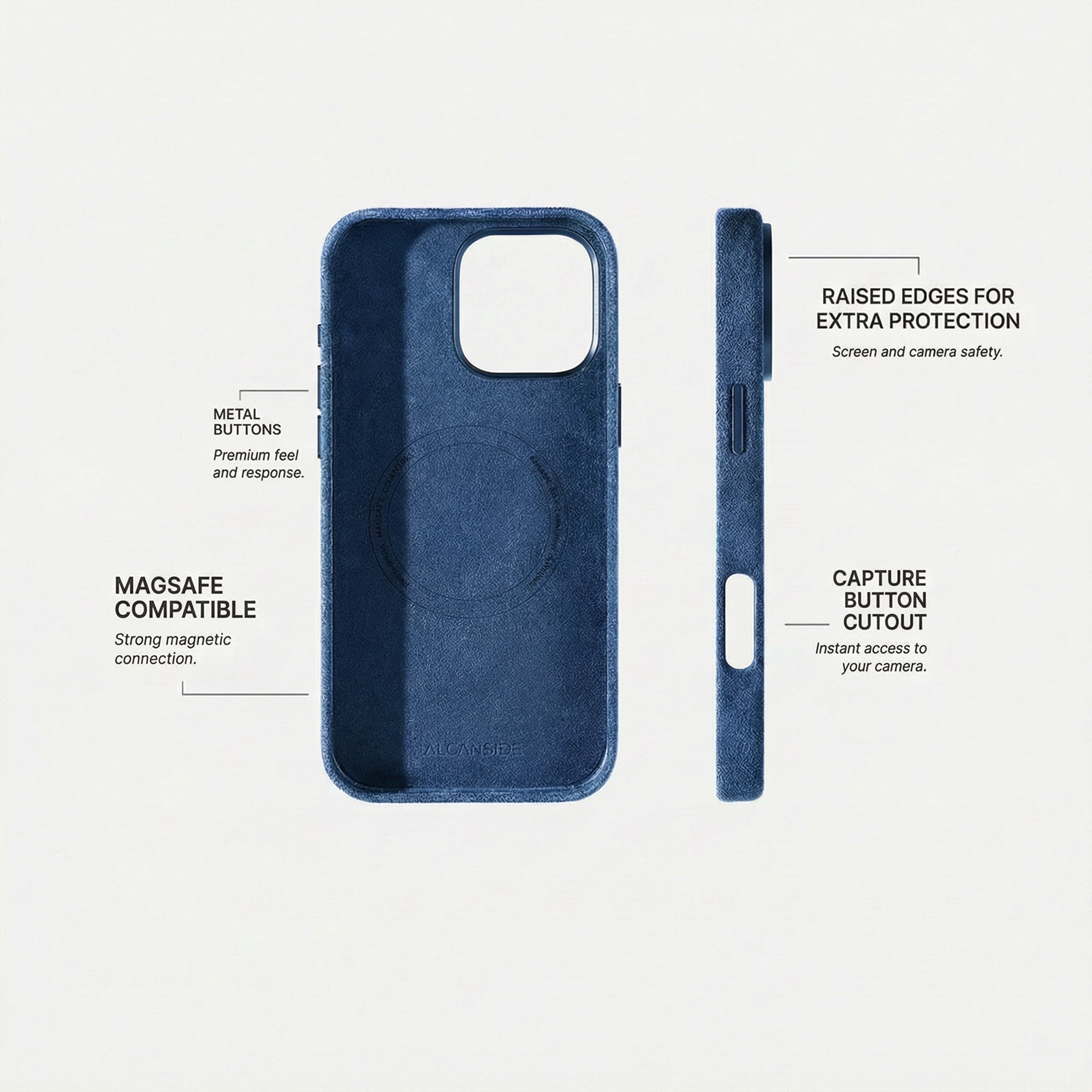 iPhone 16 Pro - Alcantara Case - Ocean blue - Alcanside
