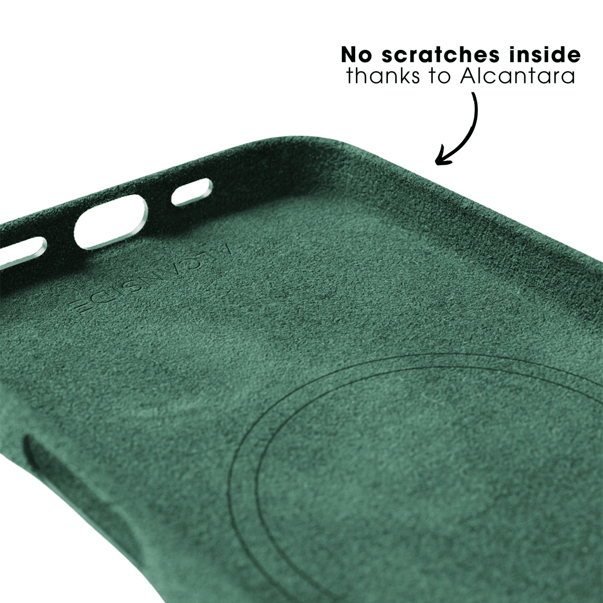 iPhone 16e - Alcantara Case - Midnight Green - Alcanside