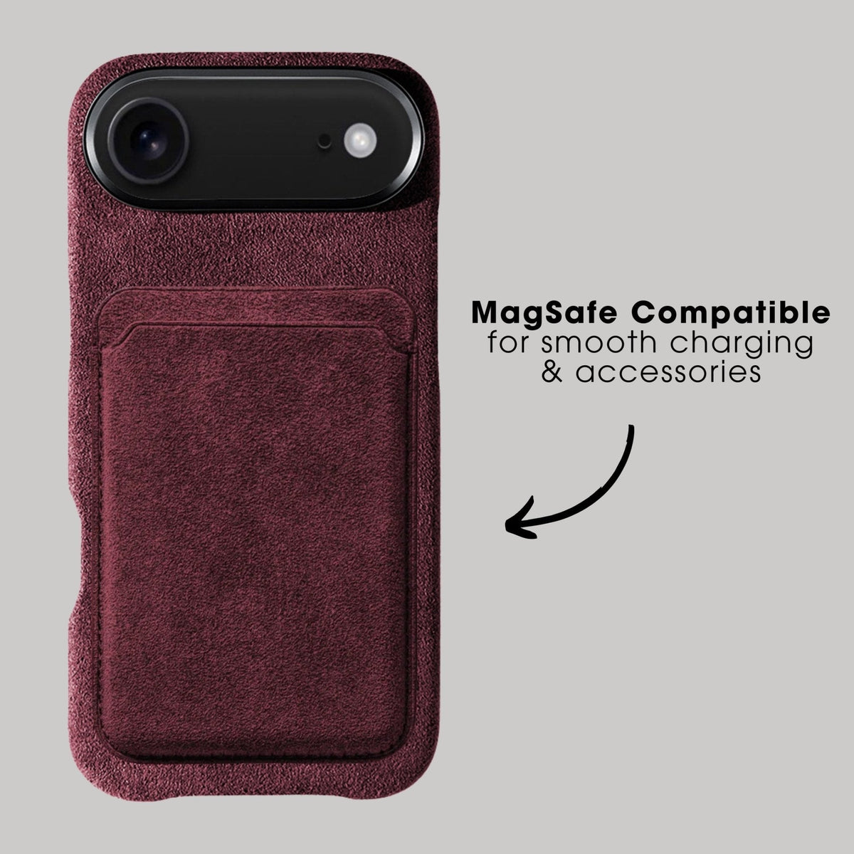 iPhone 17 Air - Alcantara Case - Wine Red - Alcanside