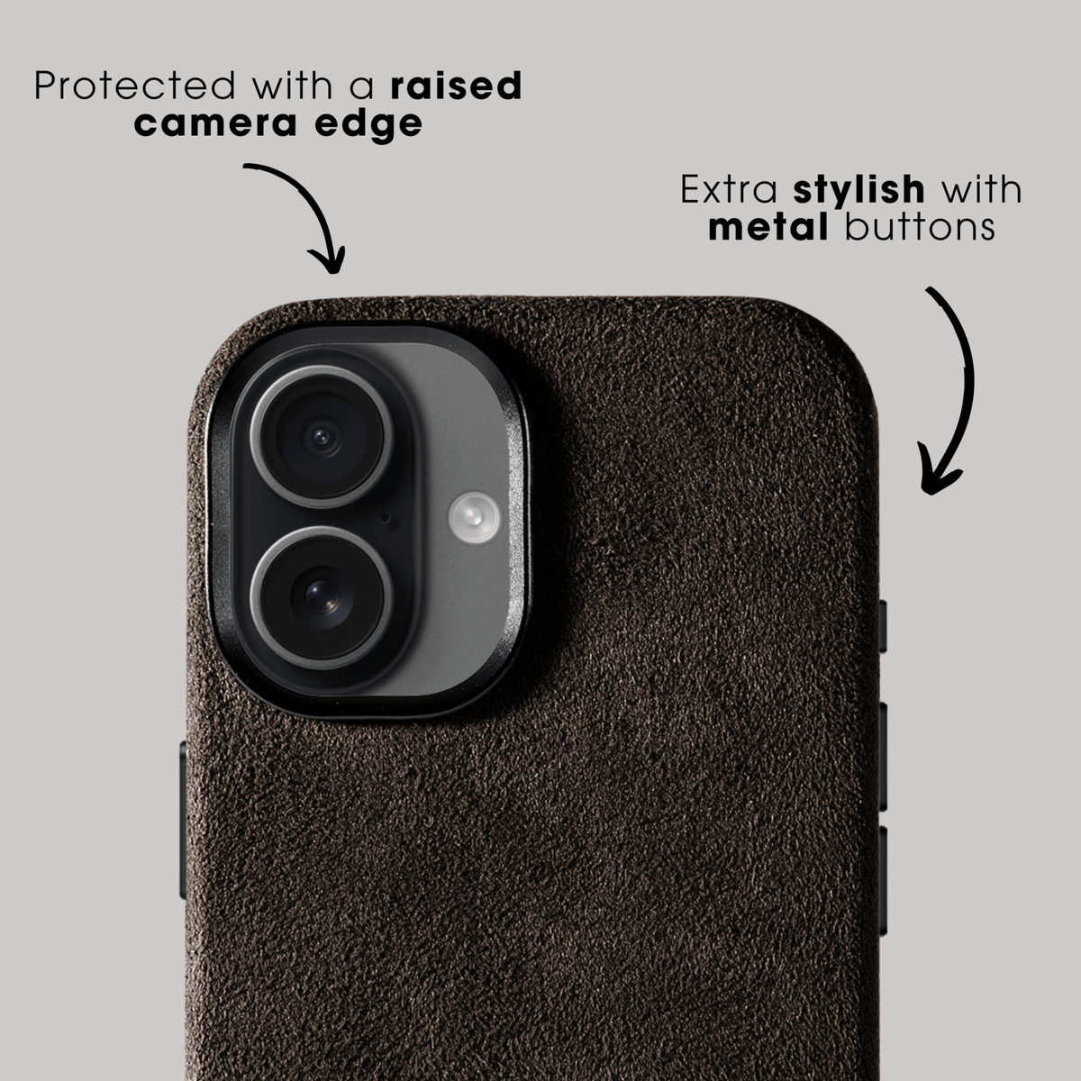 iPhone 17 - Alcantara Case - Chocolate Brown - Alcanside
