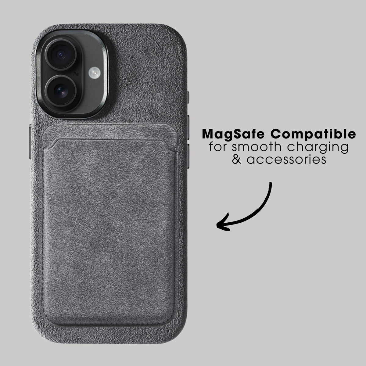 iPhone 17 - Alcantara Case - Nardo Gray - Alcanside