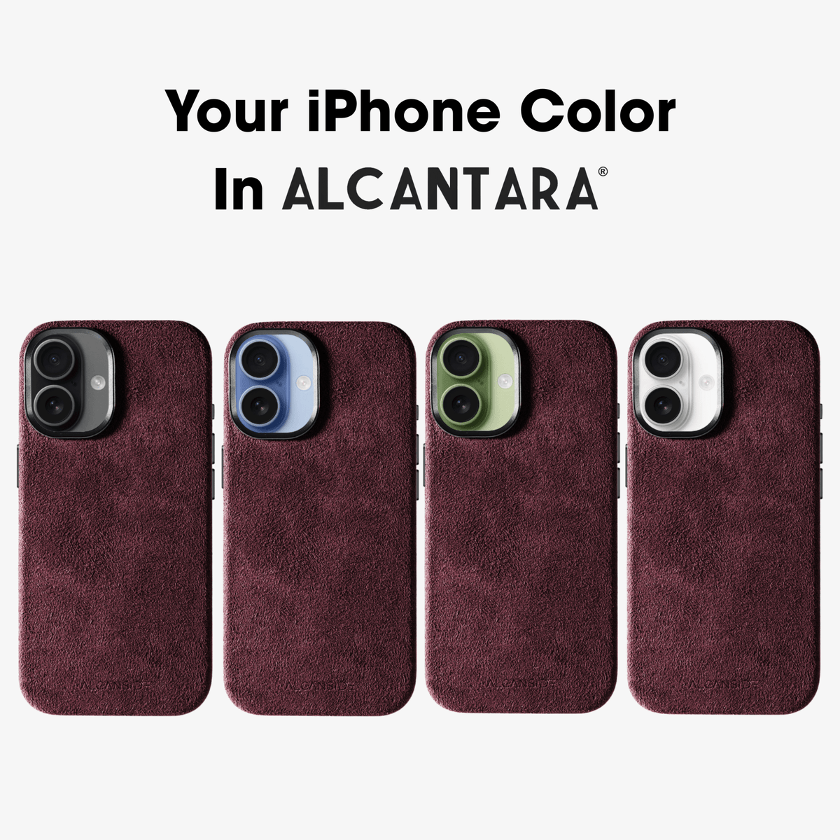 iPhone 17 - Alcantara Case - Wine Red - Alcanside