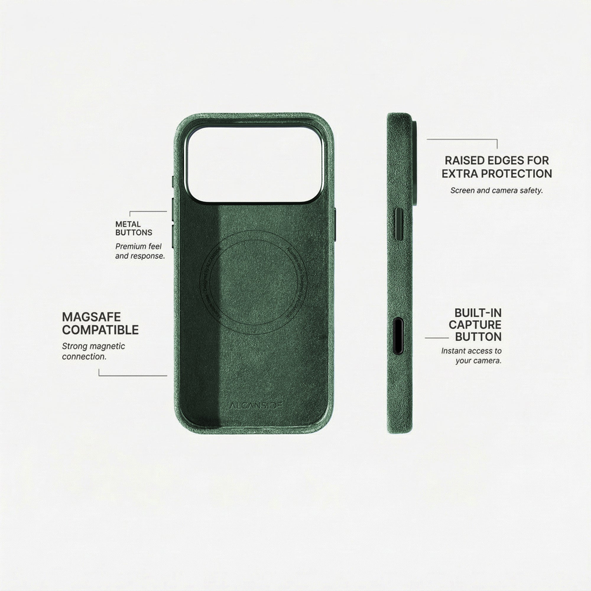 iPhone 17 Pro Max - Alcantara Case - Midnight Green - Alcanside