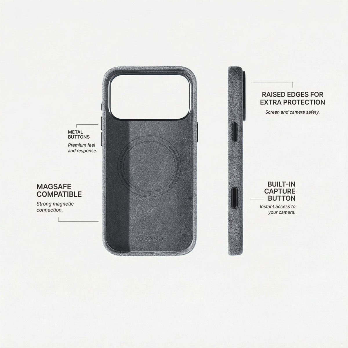 iPhone 17 Pro Max - Alcantara Case - Nardo Gray - Alcanside