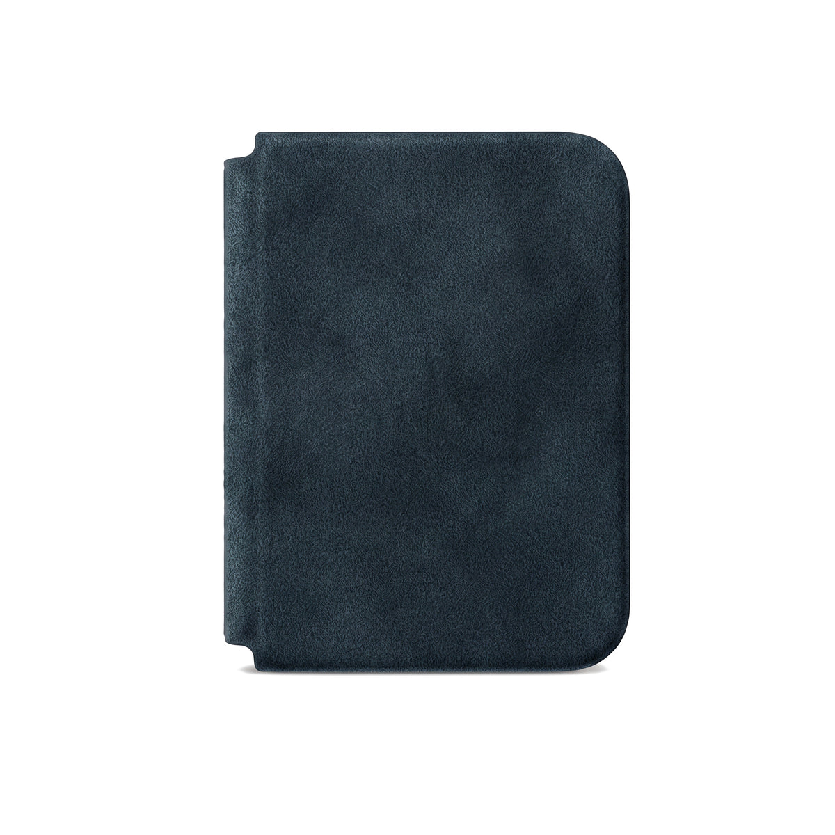 Navy Blue Alcantara folio case for iPhone Duo, front cover closed