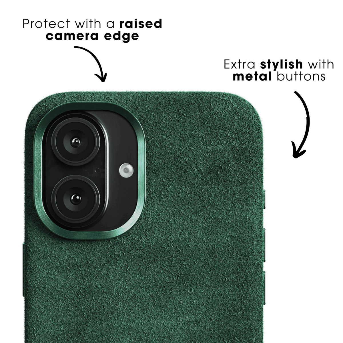 iPhone 16e - Alcantara Case - Midnight Green - Alcanside