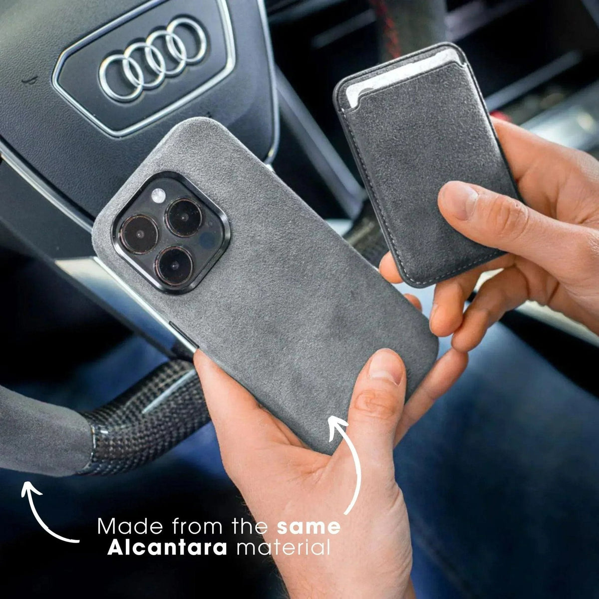 iPhone 16e - Alcantara Case - Nardo Gray - Alcanside
