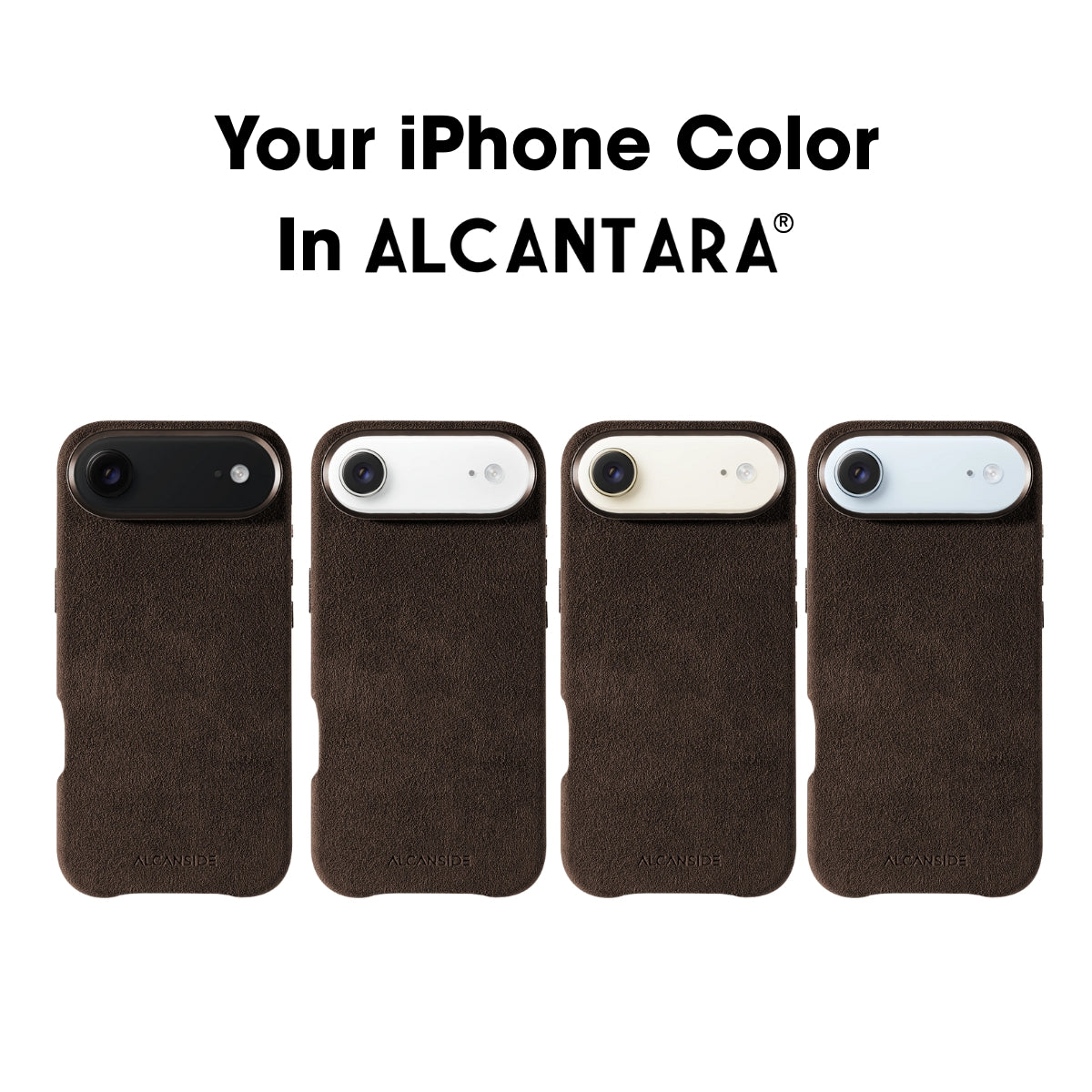 iPhone Alcantara Case - Chocolate Brown