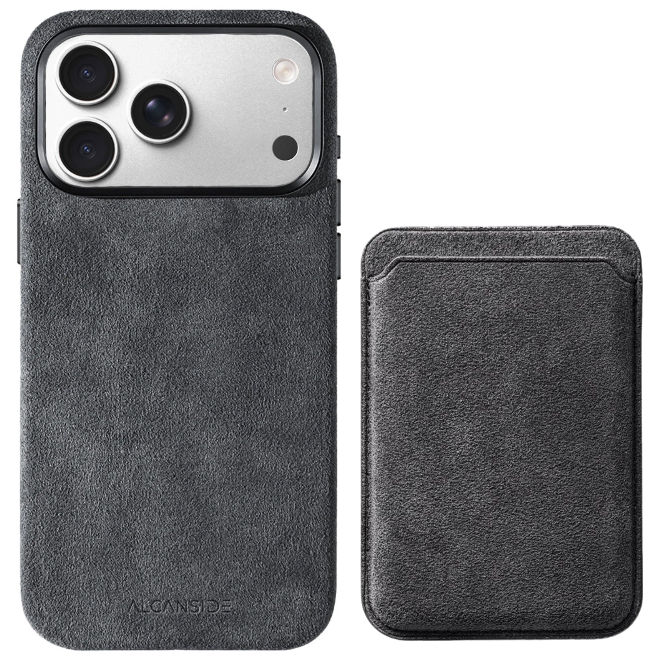 iPhone Alcantara Case + Magsafe Wallet - Space Grey