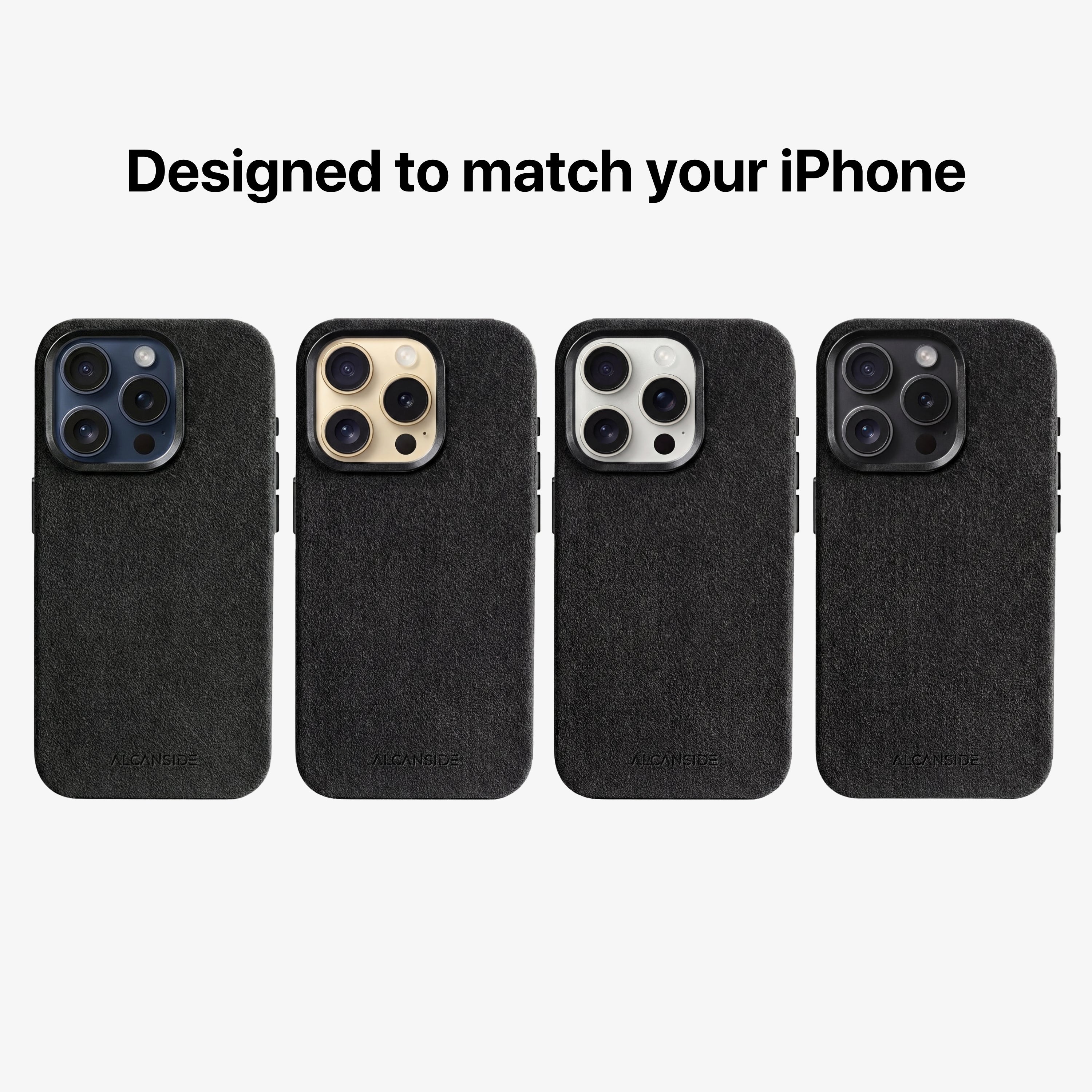 iPhone 15 Pro - Alcantara Case - Deep Black