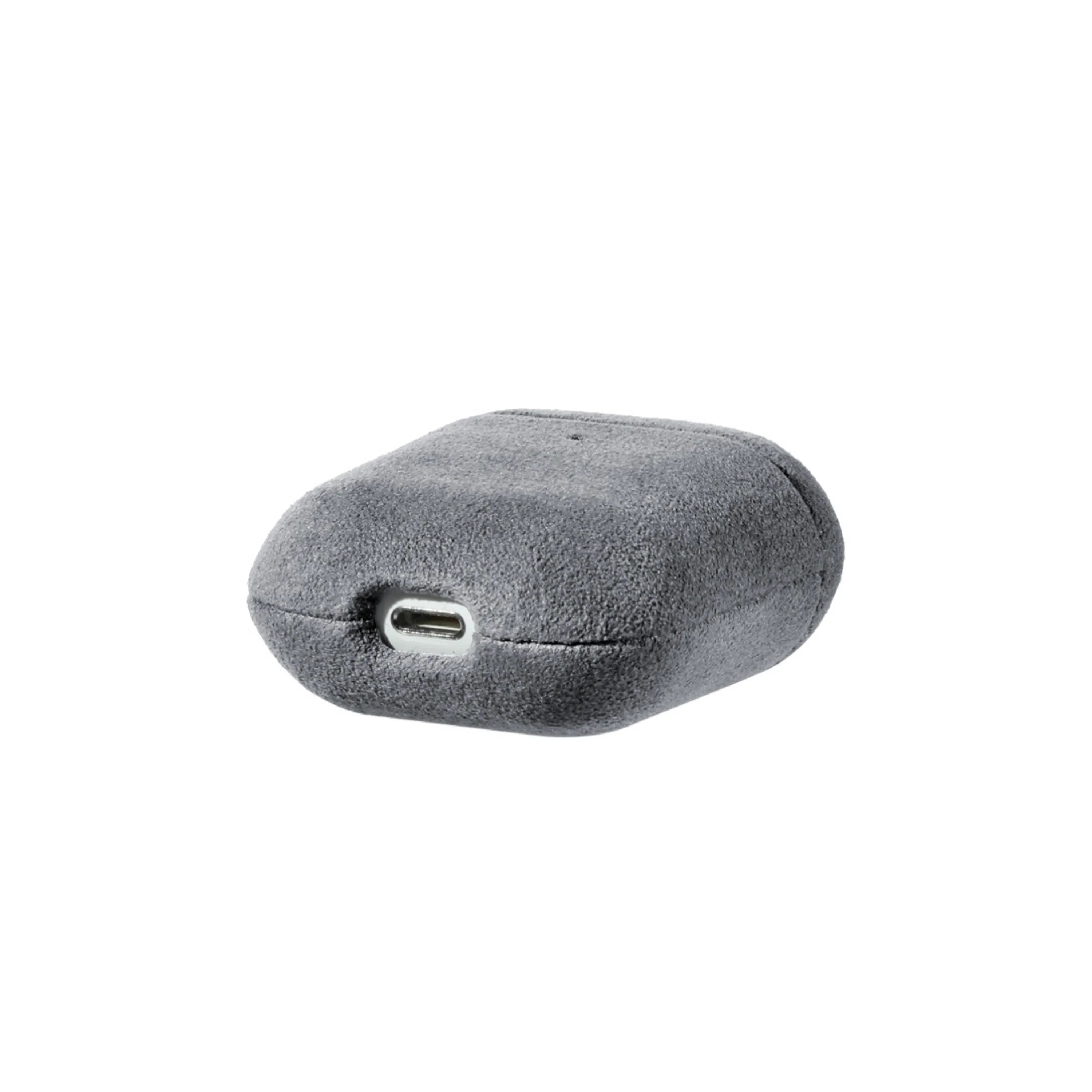AirPods 1/2 Gen Alcantara Hoesje - Nardo Gray