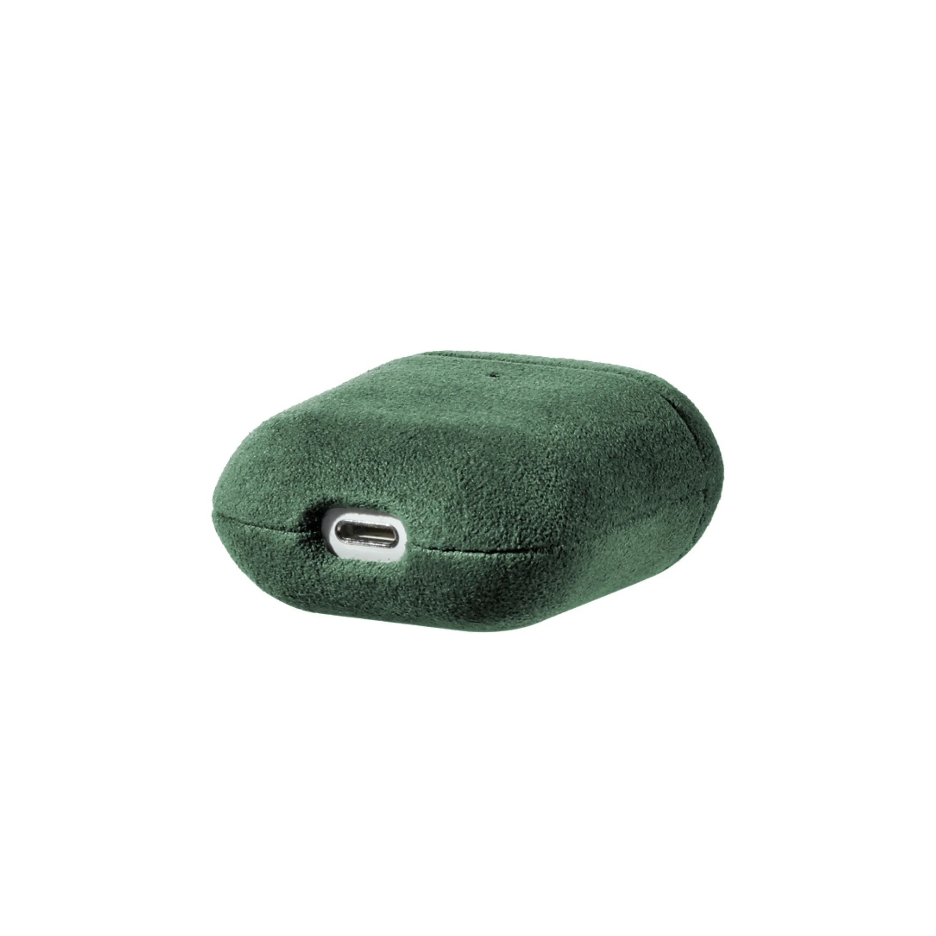 AirPods 1/2 Gen Alcantara Hoesje - Midnight Green