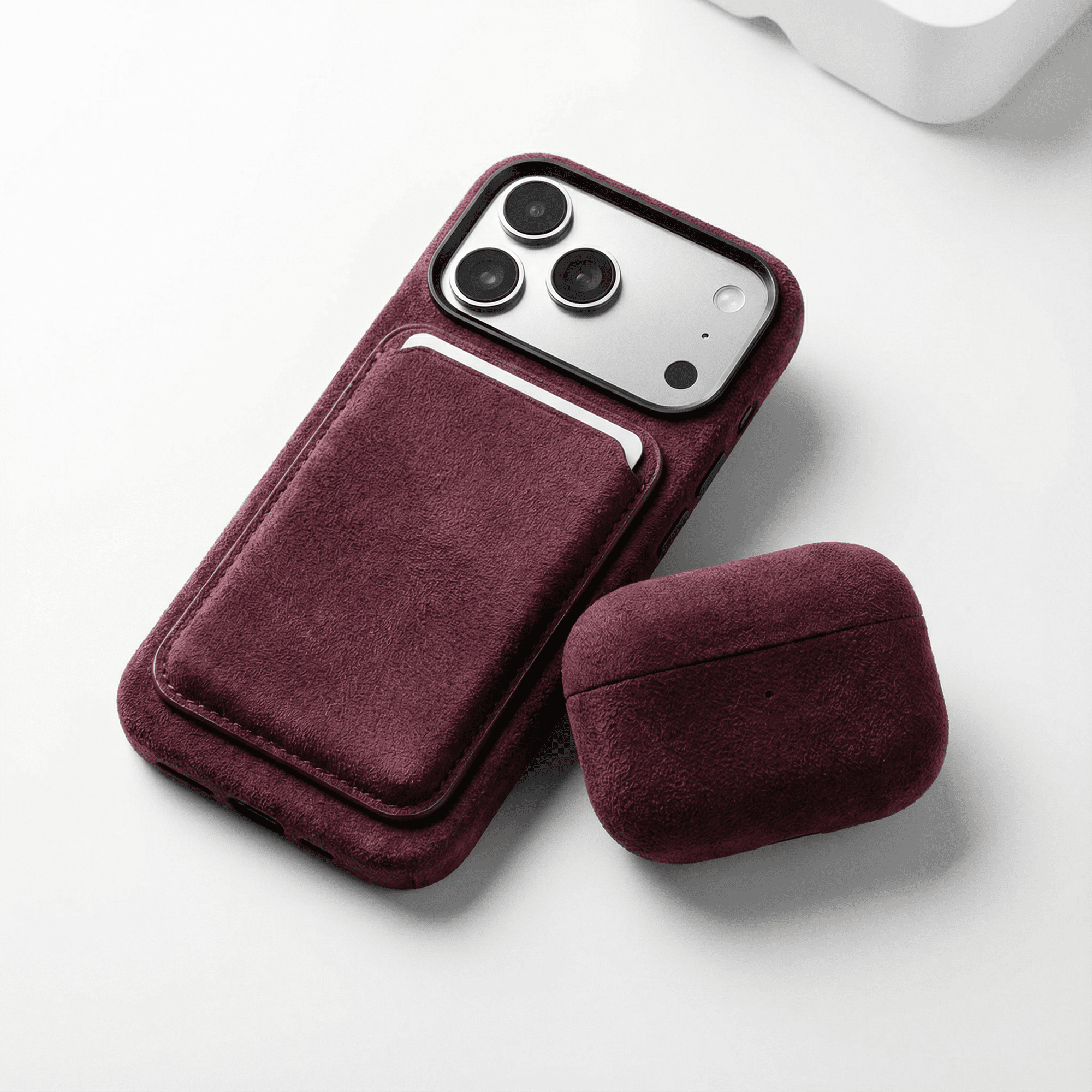 AirPods Pro (3rd Generation) Alcantara Case - Wine Red - Alcanside