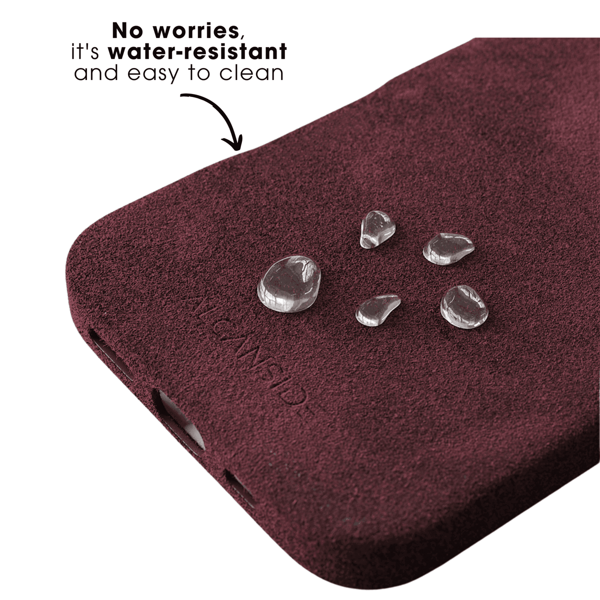 iPhone 16e - Alcantara Case - Wine Red - Alcanside