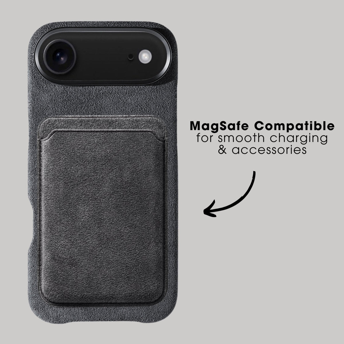 iPhone 17 Air - Alcantara Case - Space Grey - Alcanside