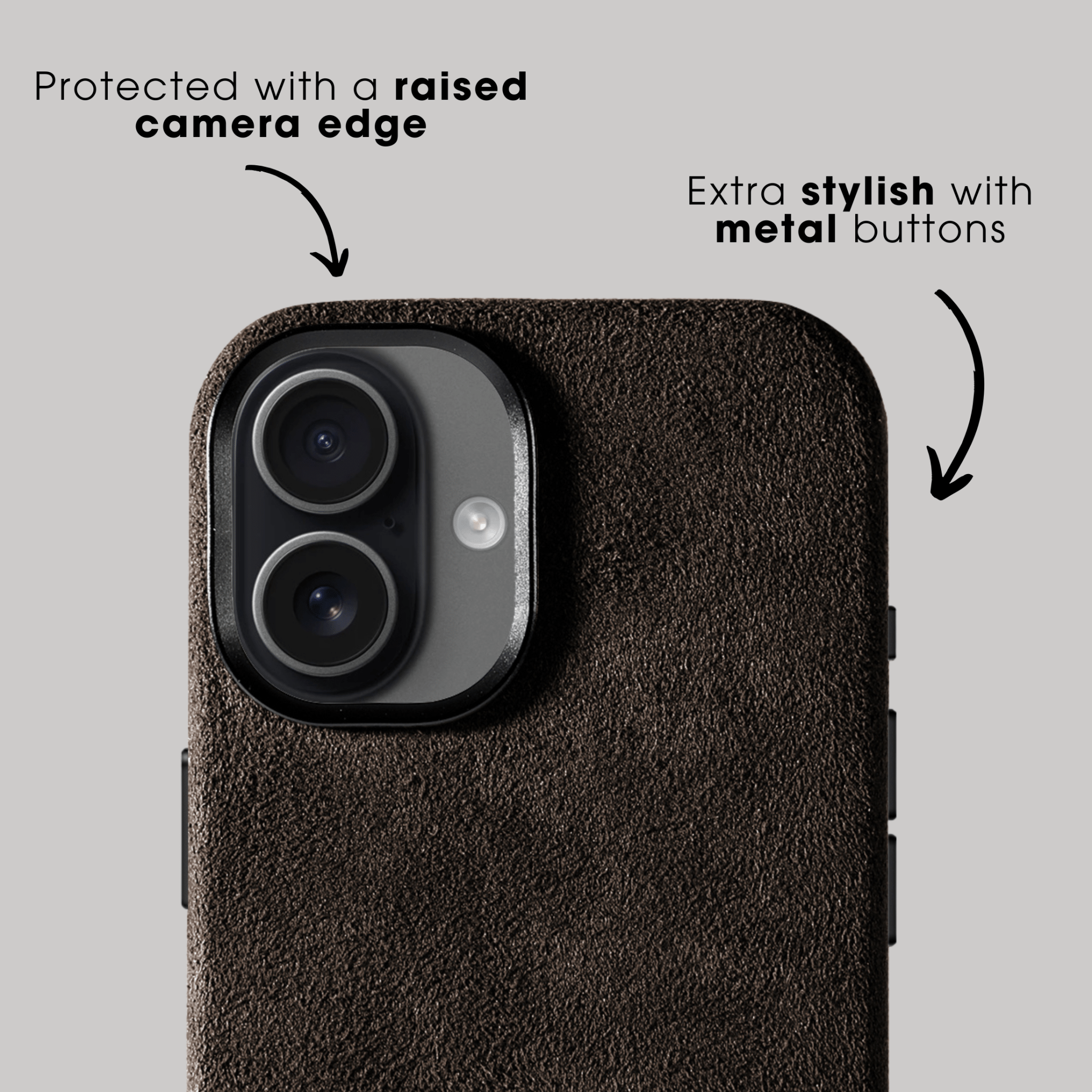 iPhone 17 - Alcantara Case - Chocolate Brown - Alcanside