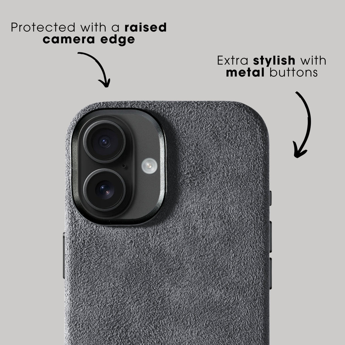 iPhone 17 - Alcantara Case - Nardo Gray - Alcanside