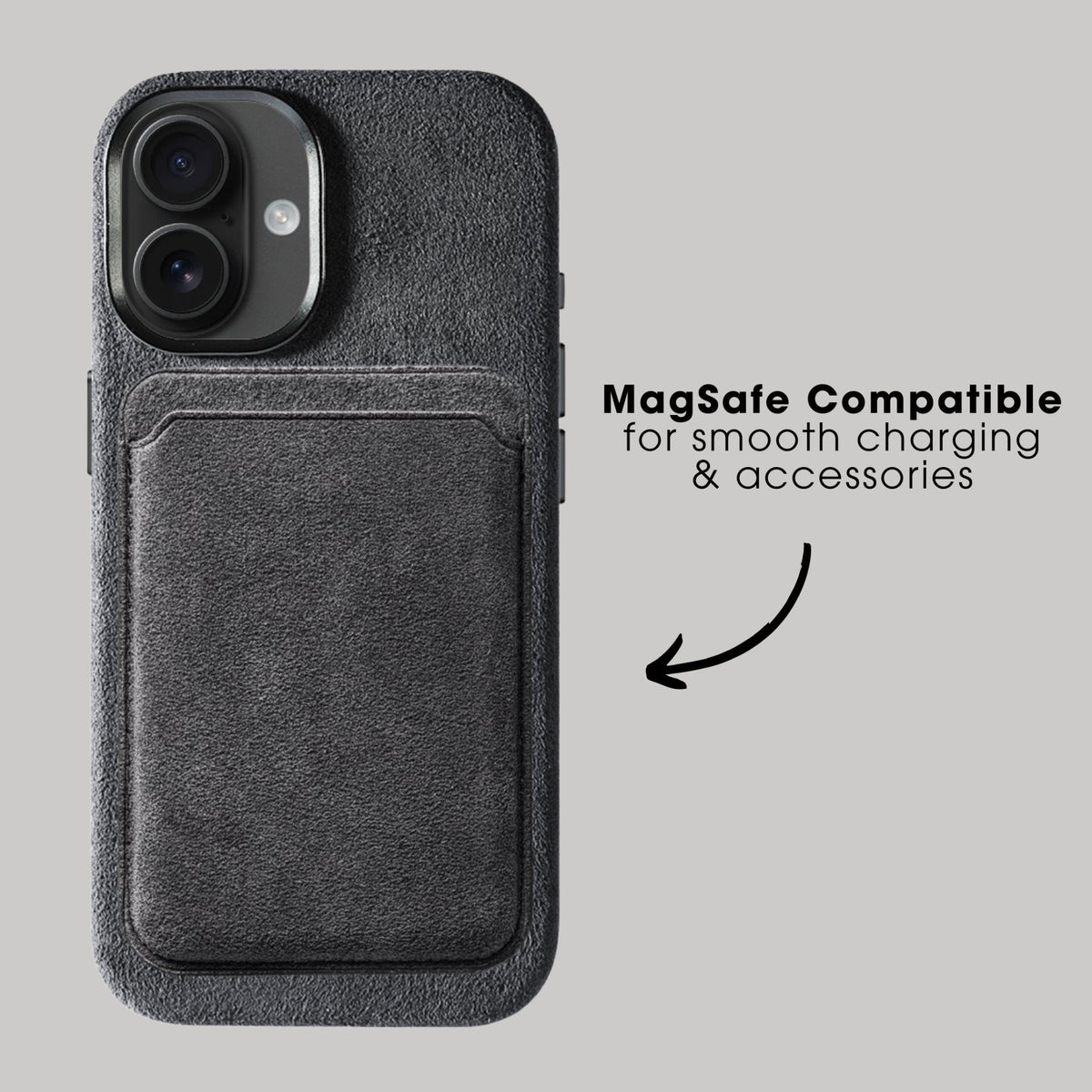 iPhone 17 - Alcantara Case - Space Grey - Alcanside