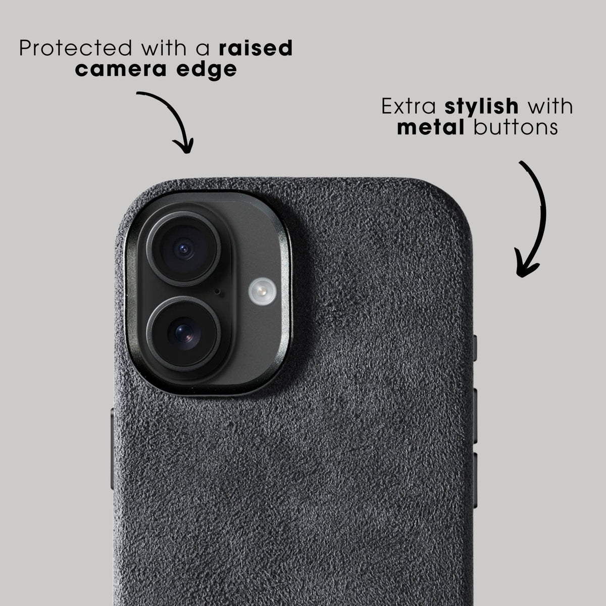 iPhone 17 - Alcantara Case - Space Grey - Alcanside