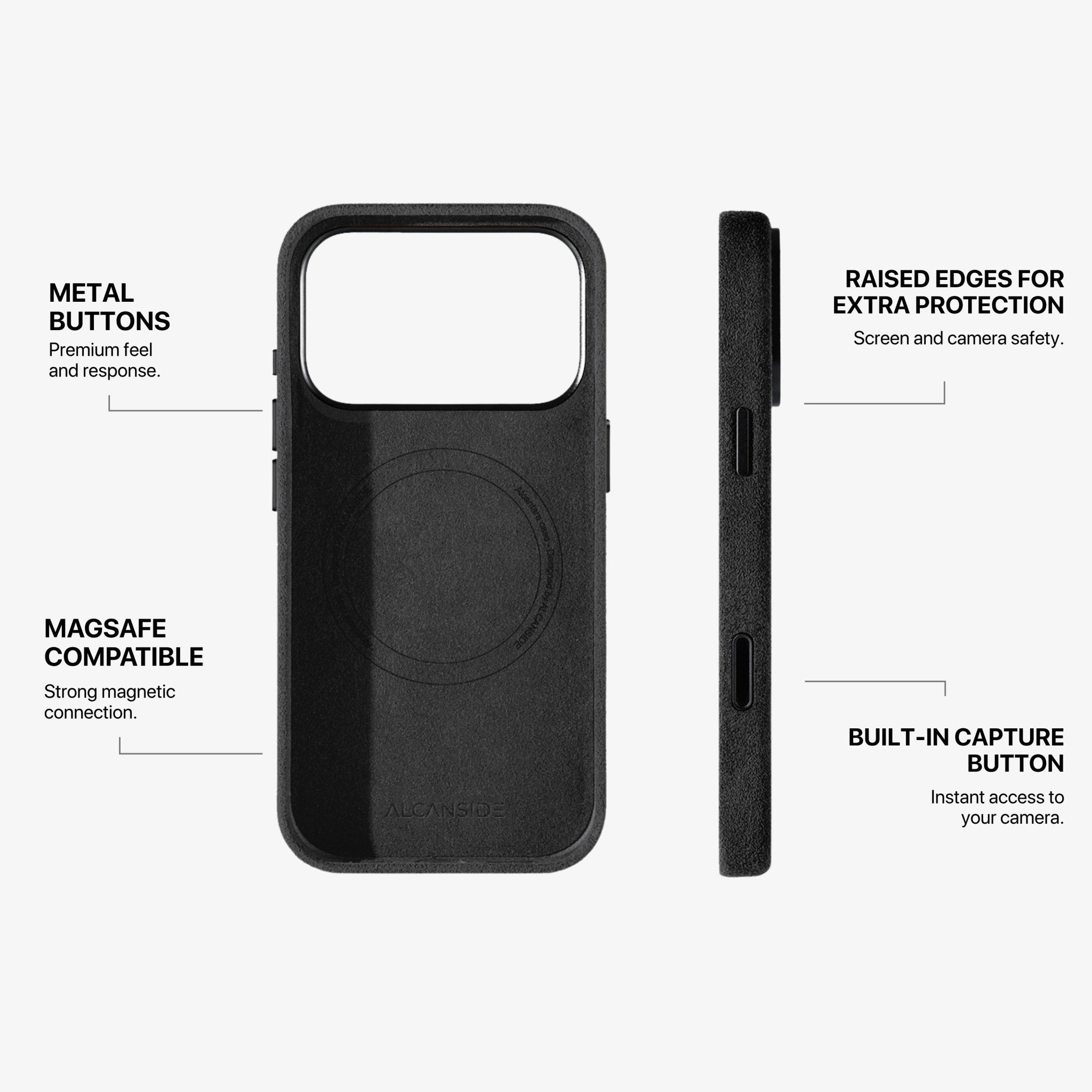 iPhone 17 Pro Max - Alcantara Case - Deep Black - Alcanside