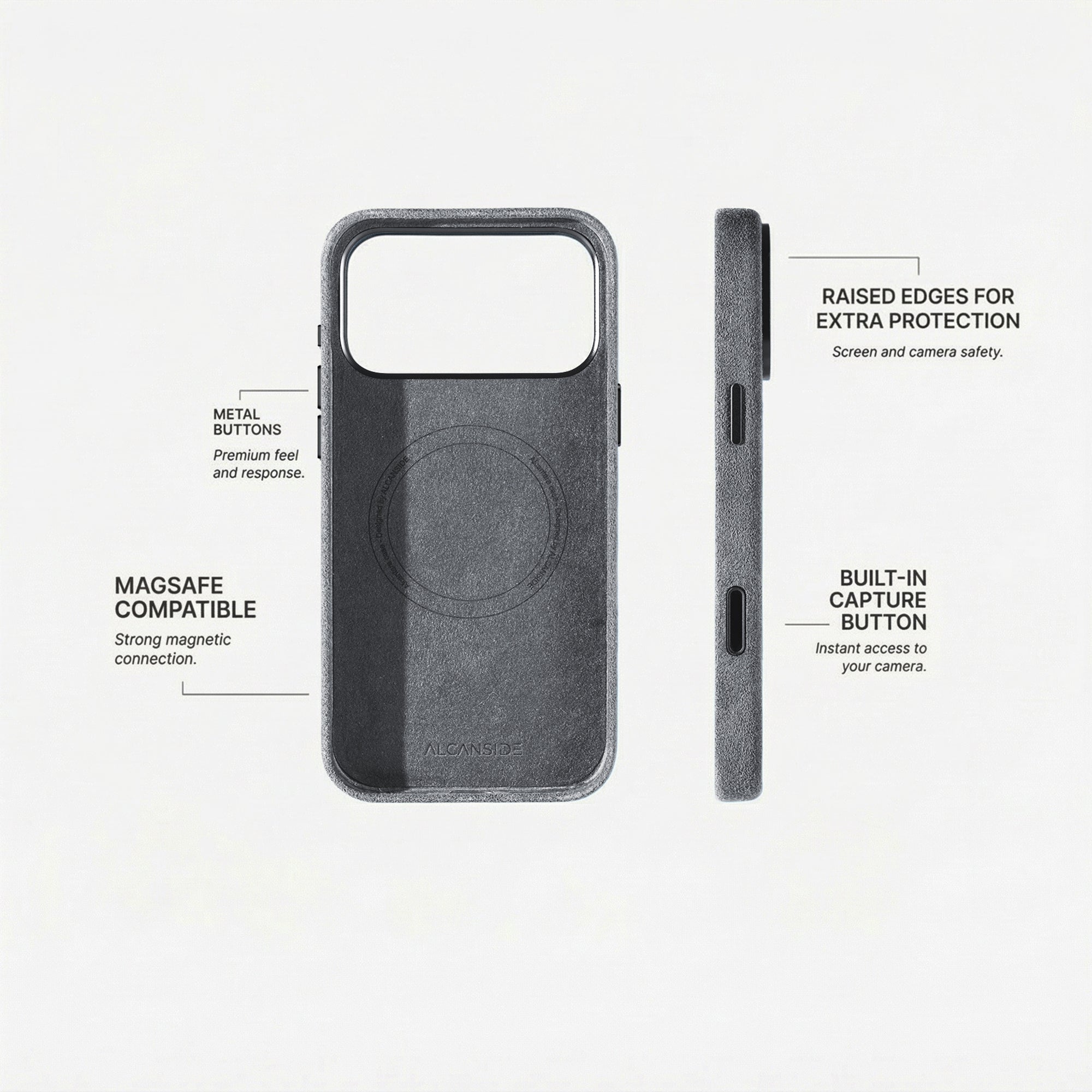 iPhone 17 Pro Max - Alcantara Case - Nardo Gray - Alcanside