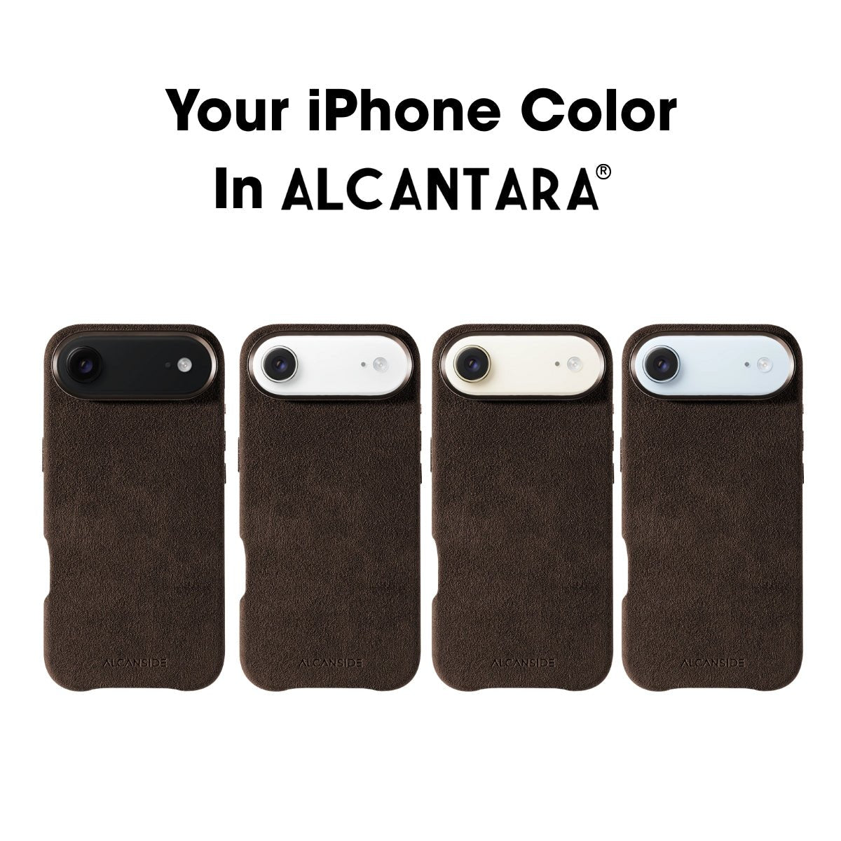 iPhone Alcantara Case - Chocolate Brown - Alcanside