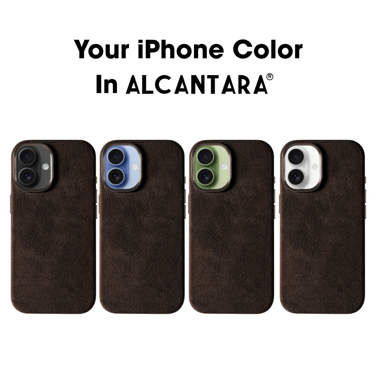 iPhone Alcantara Case - Chocolate Brown - Alcanside