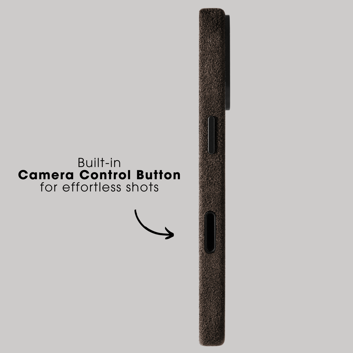 iPhone Alcantara Case - Chocolate Brown - Alcanside