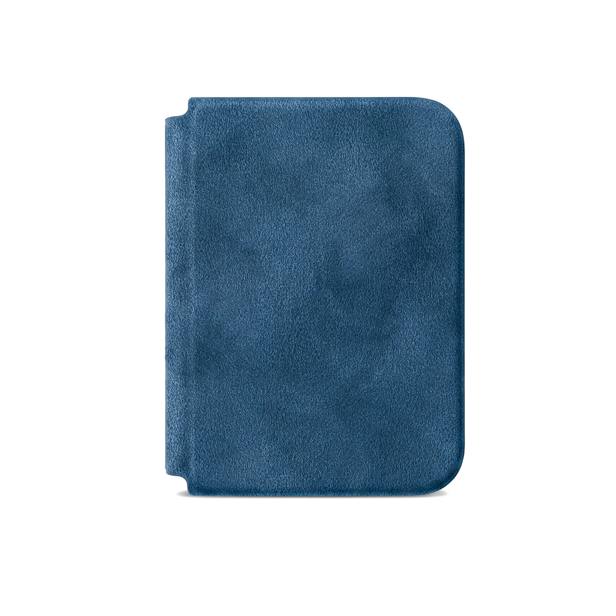 Ocean Blue Alcantara folio case for iPhone Duo, front cover closed