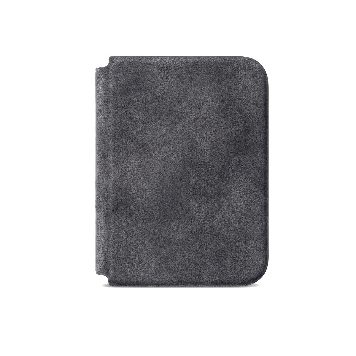 Space Grey Alcantara folio case for iPhone Duo, front cover closed
